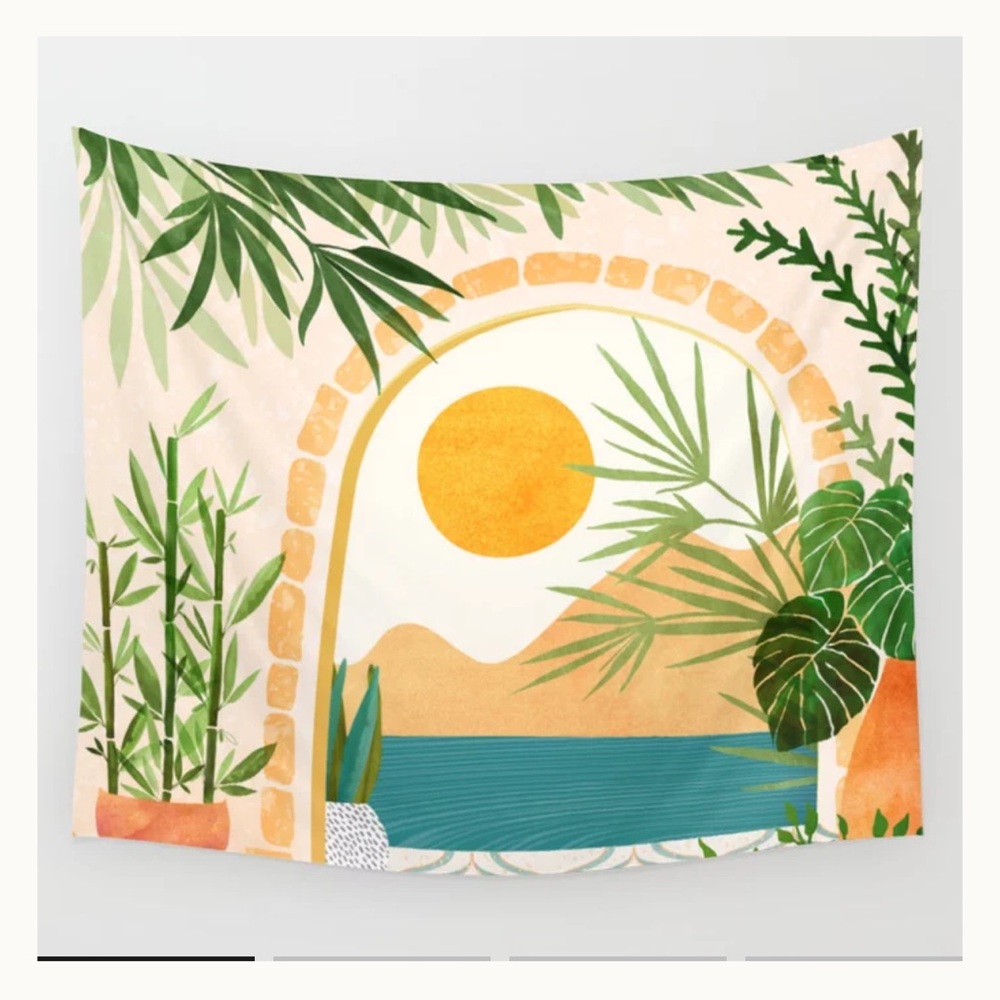 Tropical Print Wall Tapestry